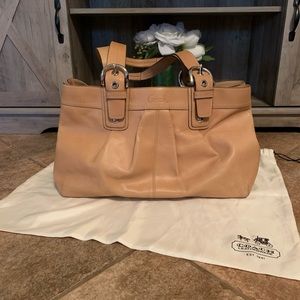 Coach Tan Leather Shoulder Bag